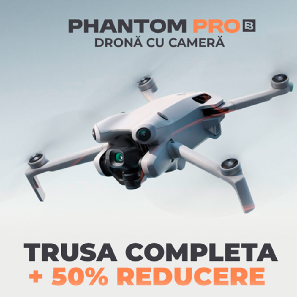 Dronă Militară Phantom Pro [CAMERĂ 4K] + GEANTĂ GRATUITĂ ASTĂZI🎁| PLATA LA LIVRARE